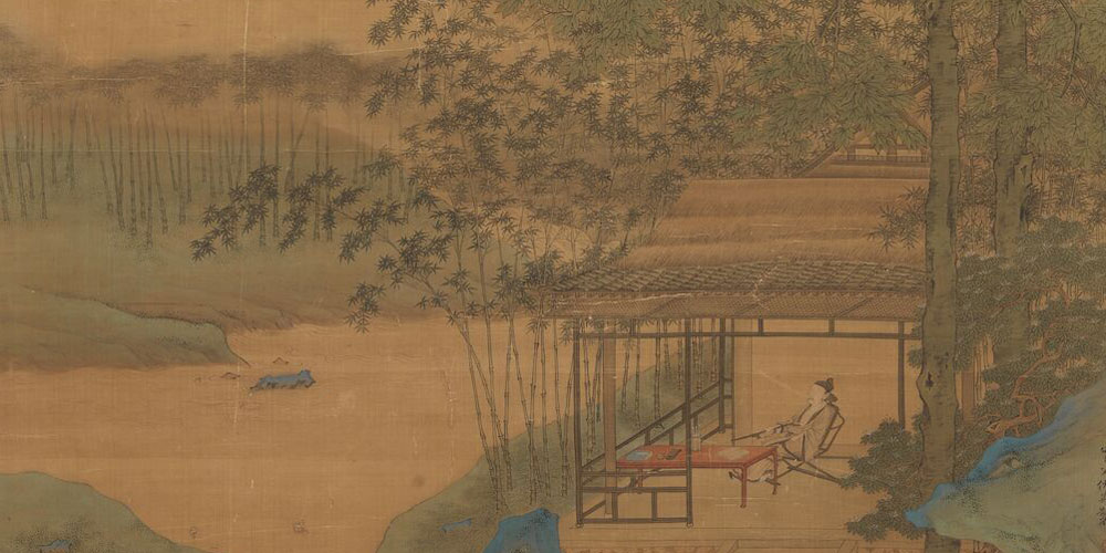 明.仇英【桐荫昼静图】局部 明.仇英【桐荫昼静图】局部